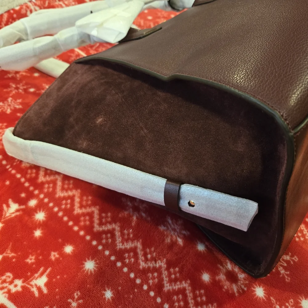 Michael Kors Avril Extra-Large Leather and Suede Tote Bag Red - Picture 5 of 12